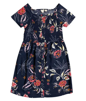 Roxy Big Girls Piece of Joy Dress Navy Blue Size 14/XL
