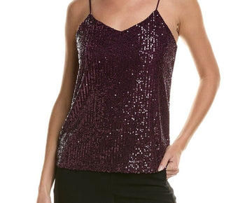 Anne Klein womens V-Neck Cami, Size XL, Purple