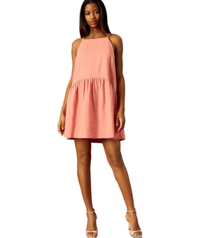 Donna Morgan Women's Square-Neck Sleeveless Mini Dress Pink Size XS MSRP $98