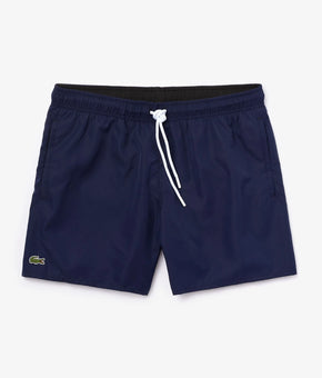 Lacoste Mens Swimwear Beach Short Trunks Navy Blue Size S MSRP $70