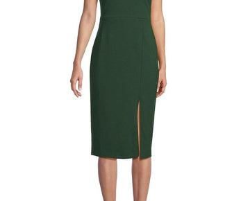 RACHEL Rachel Roy Women's Lara One-Shoulder Midi Dress Green Size L MSRP $109