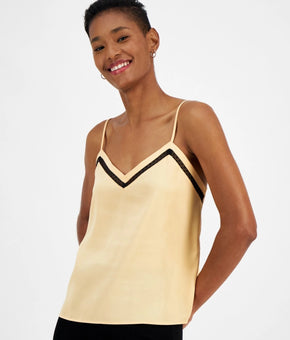 HUGO BOSS Orange Women's Berice Lace-Inset Camisole Orange Size M MSRP $88