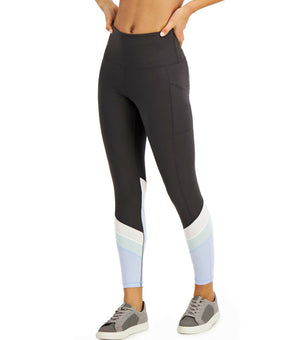 Ideology Colorblocked High-Waist 7/8 Length Leggings Womens gray S MSRP $40