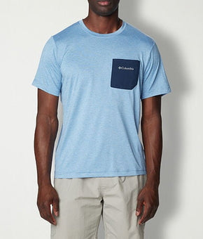 COLUMBIA Mens Regular fit Short Sleeve T-Shirt Shirt Size XL Blue Solid