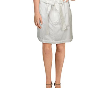 rag & bone Womens High Waist Darted Denim Skirt White Size 25
