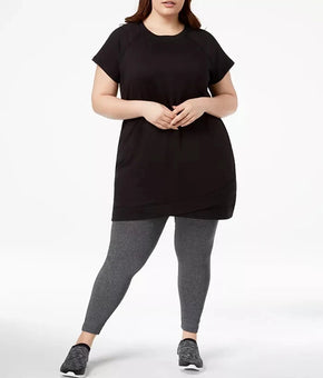 Ideology Plus Size Tunic Top Black Size 3X MSRP $55