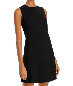 Theory Womens Helaina Wool Sleeveless Mini Dress Black Size 4