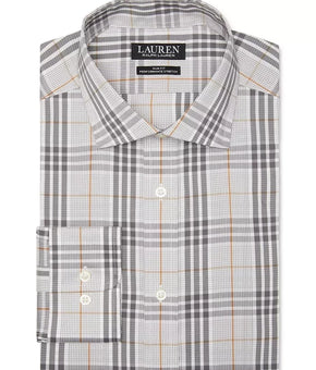 Lauren Ralph Lauren Slim-Fit Non-Iron Stretch Dress Shirt Size 17x32/33 $80