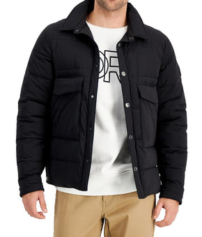 Michael Kors Mens Quilted Cold Weather Puffer Jacket Black Size M