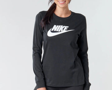 Nike Women's NSW TEE ESSNTL Black long sleeves T-Shirt Size XL