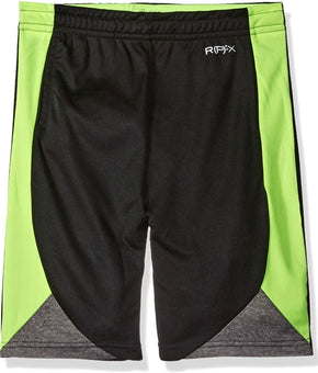RPX Boy's Slim Size Active Shorts Black/Lime Size 2XL