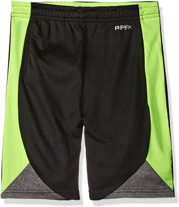 RPX Boy's Slim Size Active Shorts Black/Lime Size 2XL