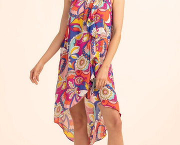 TRINA TURK SEVILLA MIDI DRESS Swimwear Cover-up Pink Size XS MSRP $162