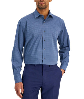 Alfani Dress Shirt Mens Regular Fit Blue Button Down Size 15/15.5 x 34/35 $65