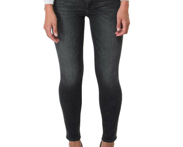 Hudson Jeans Women Collin Skinny Jeans Charcoal Black Size 32