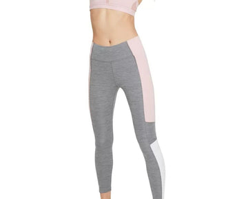 Nike Plus Womens Dri-fit Color-Block Mid-Rise 7/8 Tights Gray Size 1X MSRP $60