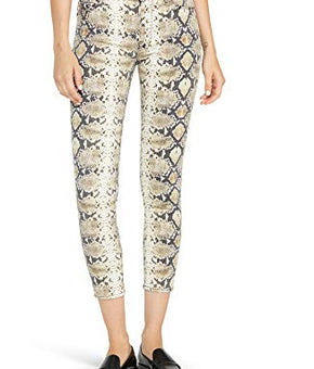 HUDSON Women's Barbara High Rise, Super Skinny Ankle Jean, Beige Python, Size 27