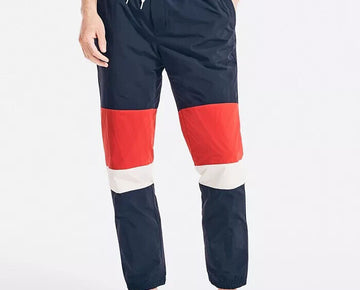 NAUTICA Men's Color Block Track Pants Navy Blue Red Size XL MSRP $80