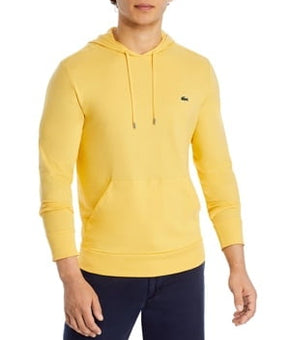 Lacoste Men Regular fit Long Sleeve T-Shirt Shirt Small Yellow Solid Hooded