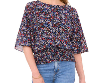 Sam and Jess Womens Floral Print Blouse Size S MSRP $59