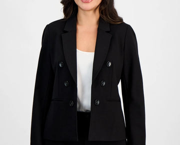 Jones New York Petite Faux-Double-Breasted Jacket Black SIze PL MSRP $130