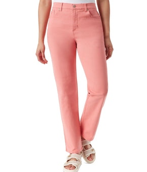 Gloria Vanderbilt Petite Amanda High Rise Straight Jeans Pink Size 8PS =8P Short