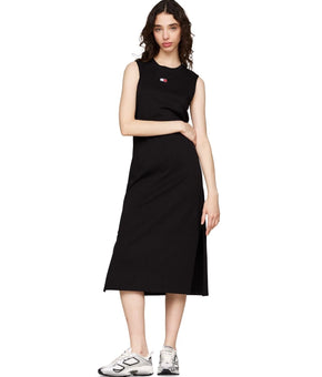 Tommy Jeans Womens Cotton Logo Badge Midi WESTSIDE Black Size XL MSRP $70