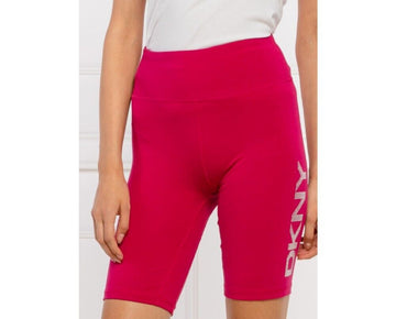 DKNY Womens Sport Cycling shorts RHINESTONE Slim Fit Pink Size XS MSRP $45
