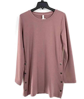 Ideology Women's Snap-Side Tunic Mauve Soft Size XS