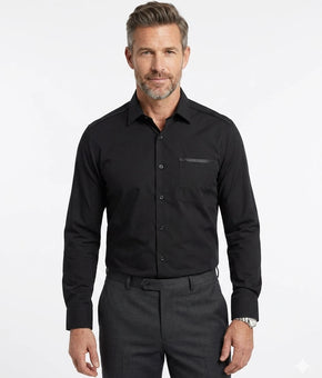 Alfani Mens Tech Woven Button Shirt Top Deep Black Size S MSRP $65