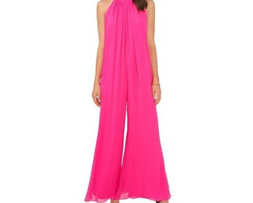 VINCE CAMUTO Halter Wide Leg Jumpsuit Pink Size XS MSRP $99