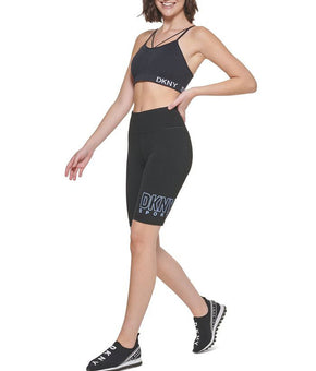 DKNY Women's High Waist Bike Shorts Black Size S