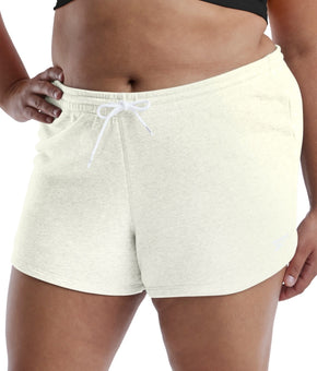 Reebok Active Identity French Terry Pull-On Shorts Gray Plus Size 2X MSRP $30