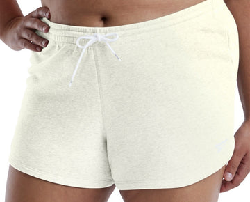 Reebok Active Identity French Terry Pull-On Shorts Gray Plus Size 2X MSRP $30