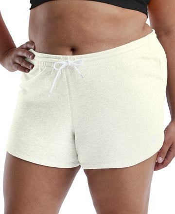 Reebok Active Identity French Terry Pull-On Shorts Gray Plus Size 2X MSRP $30