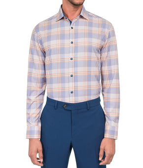 Society of Threads Non-Iron Plaid Print Dress Shirt Size 14/14.5-32/33 MSRP $80