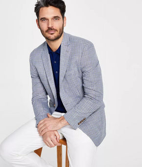 Lauren Ralph Lauren Men's Classic-Fit UltraFlex Sport Coat Grey Blue 46R