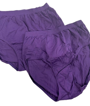 Bali Women's Comfort soft comfy Revolution Brief Panties 2-Pack Purple Size 8/9