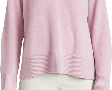Theory Women's Button Up Cashmere Sweater Pullover Pink Size L MSRP $445