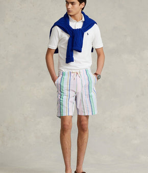 Polo Ralph Lauren 8" Relaxed Fit Seersucker Short Pink Blue Size XXL MSRP $90