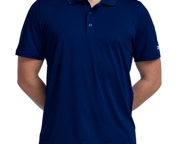 Reebok Mens Regular fit Short Sleeve Training Polo Shirt Size XXL Blue Solid