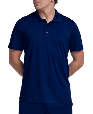 Reebok Mens Regular fit Short Sleeve Training Polo Shirt Size XXL Blue Solid