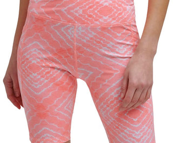 DKNY Sport Women's Shibori Bike Shorts (Atomic Shibori, Medium)