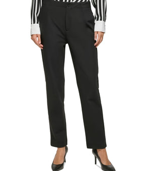 KARL LAGERFELD PARIS Petite Straight-Leg Suiting Pants Black Size 2P MSRP $89