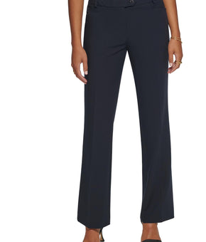 Calvin Klein Womens Low Rise Modern Fit Straight Leg Pants Navy Size 10