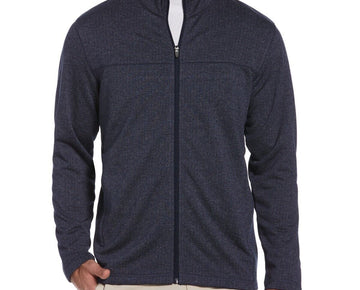 PGA Tour Mens Full-Zip Royal Fleece Golf Jacket Heather Blue Size L MSRP $100