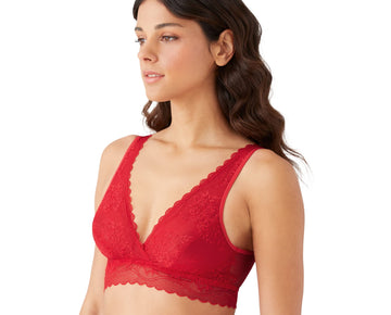 b.tempt'd by Wacoal Women's No Strings Attached Bralette, Crimson Red, Size S