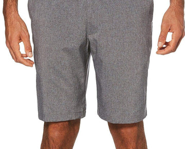 PGA TOUR Men's Flat Front Heather Golf Short with Active Waistband 42 Regular Medium Grey Heather