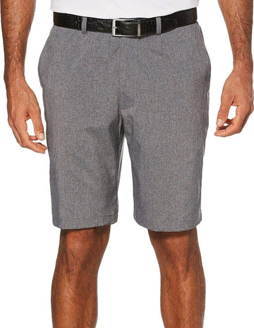 PGA TOUR Men's Flat Front Heather Golf Short with Active Waistband 42 Regular Medium Grey Heather