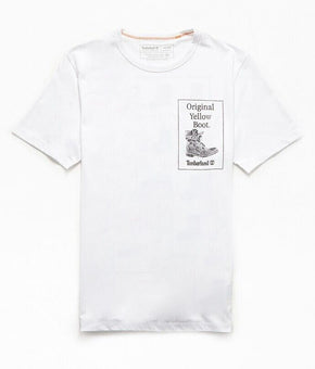 TIMBERLAND Men's Archive Original Yellow Boot Logo Graphic T-Shirt White Size S